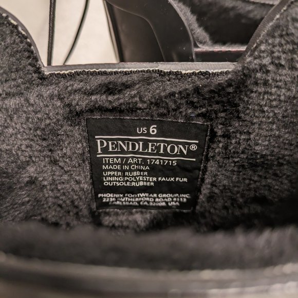 🌸 Pendleton Chelsea Patterned Rainboot Waterproof & Traction Sole Black SIZE 6 - Picture 9 of 16